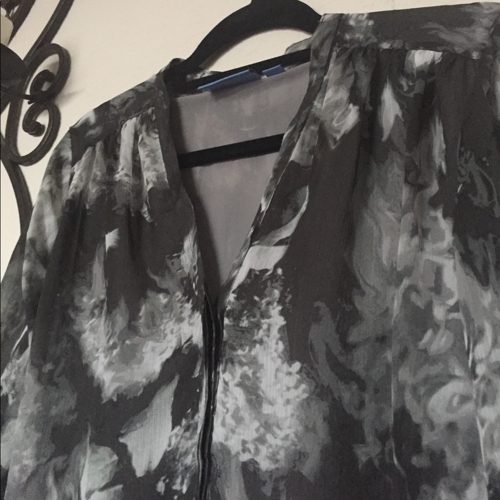 Simply Vera Bera Wang Abstract Print L/S Tunic L - Picture 4 of 6